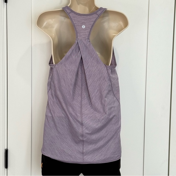 Lululemon Essential Tank Top Racerback Flowy Heathered Dusty Dawn Purple Size 6 - Picture 7 of 9